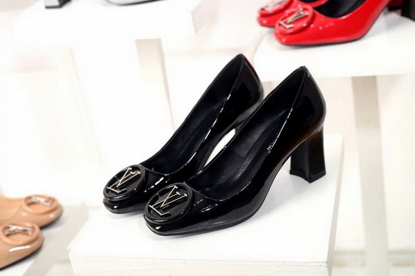LV Shallow mouth Block heel Shoes Women--004